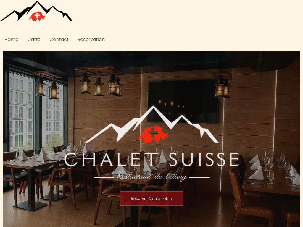 Website von Chalet Suisse Restaurant in Châtelaine