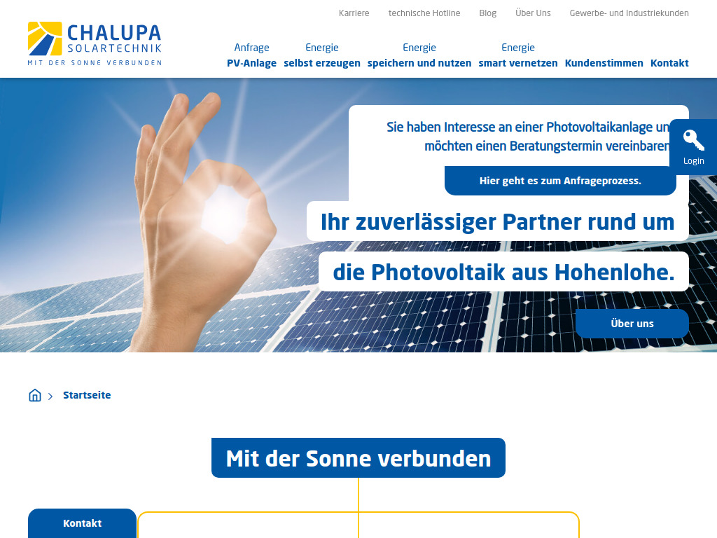 Website von Startseite - Chalupa - Solartechnik