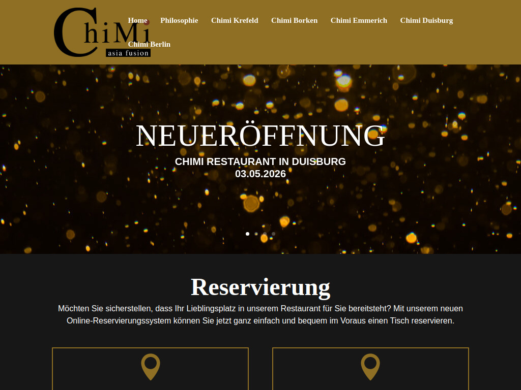 Website von ChiMi Restaurant in Borken