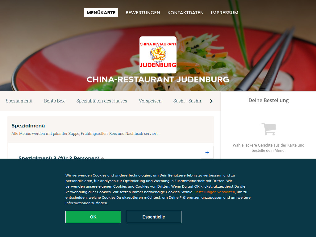 Website von China-Restaurant Judenburg - Essen online bestellen in Judenburg in Judenburg