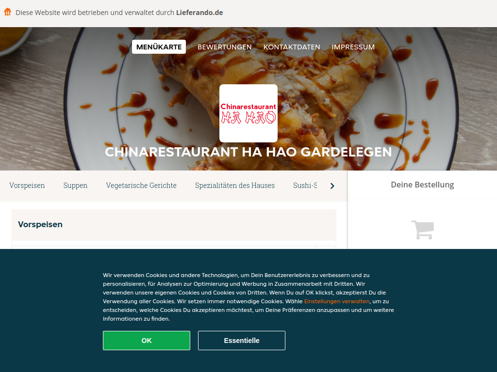 Website von Chinarestaurant Ha Hao Gardelegen - Essen online bestellen in Gardelegen in Gardelegen