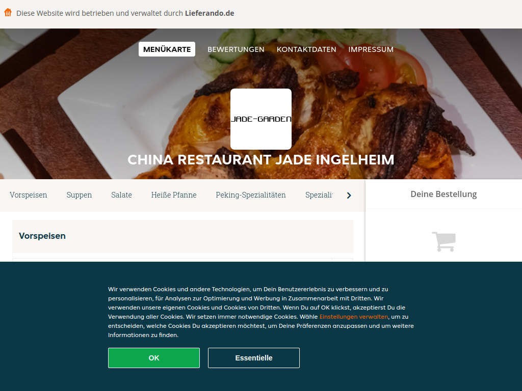 Website von China Restaurant Jade Ingelheim - Essen online bestellen in Ingelheim am Rhein in Ingelheim am Rhein