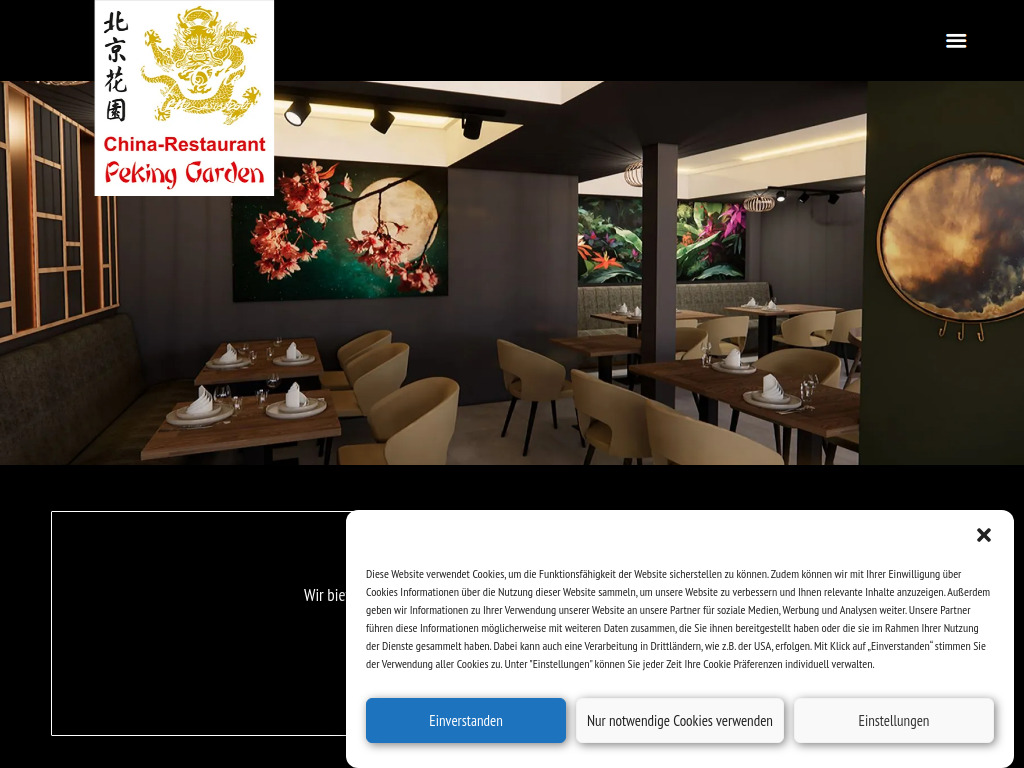 Website von Peking Garden in Neuss