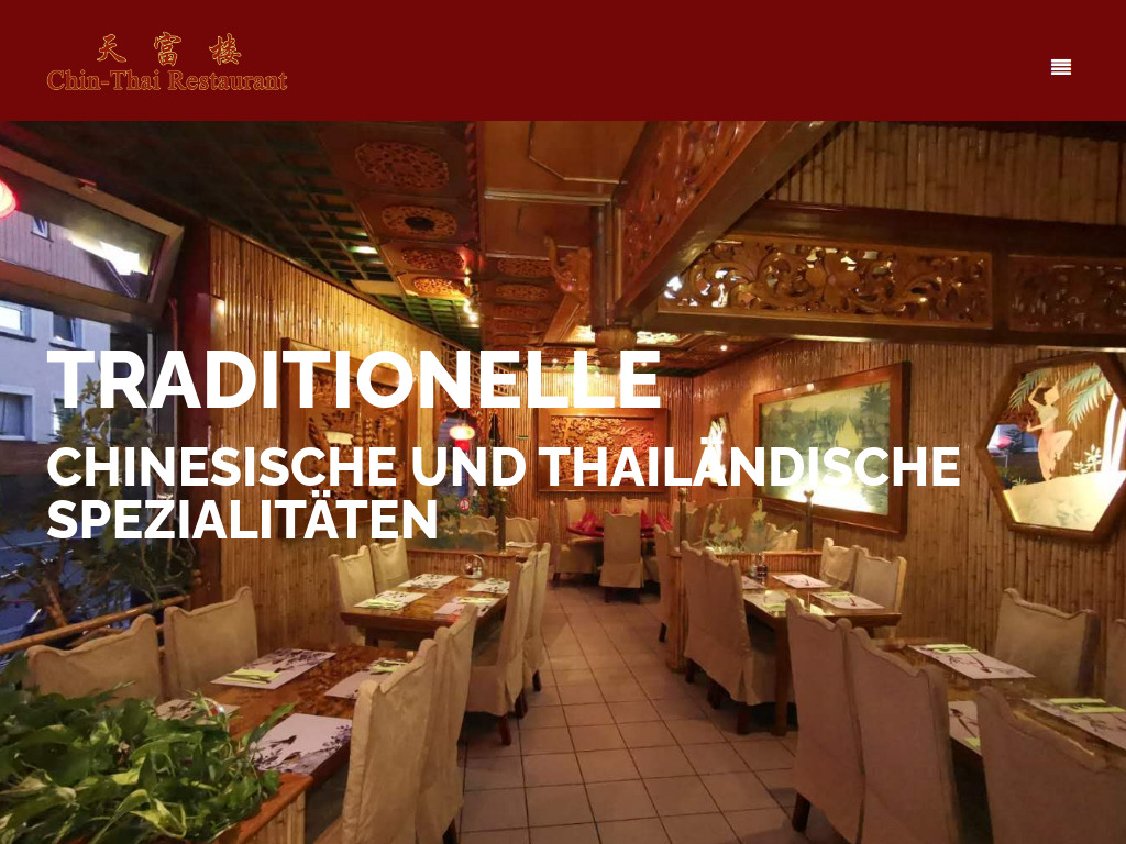 Website von Chin Thai Restaurant in Tübingen