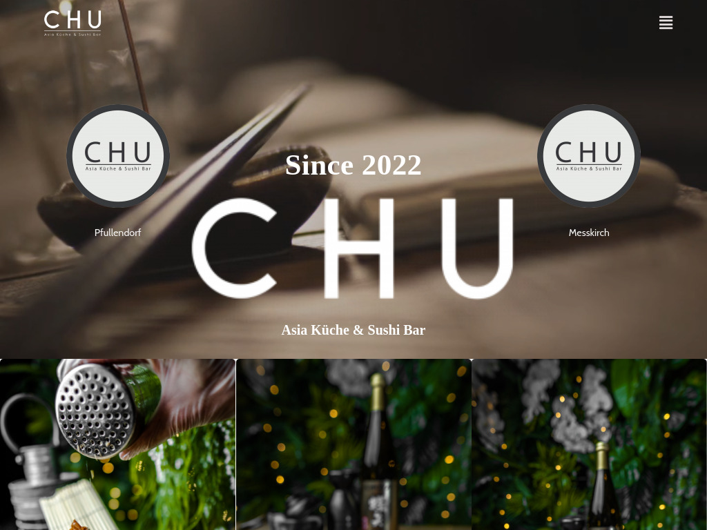 Website von Chu Restaurant in Pfullendorf