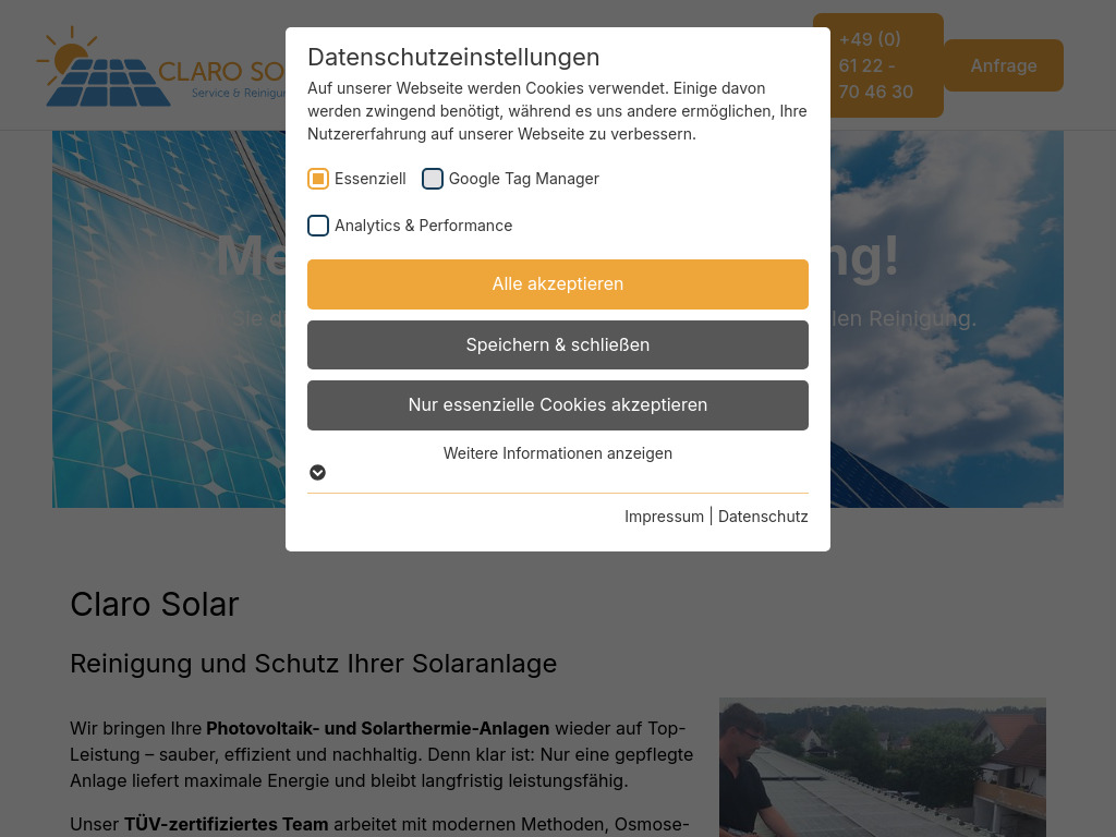 Website von Gebäudereinigung Rüppel e.K. in Wiesbaden