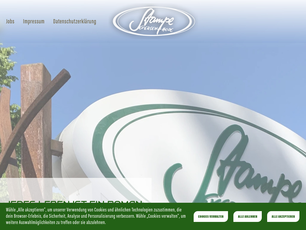 Website von Classic Restaurant Stampe GmbH in Appel/Eversen Heide