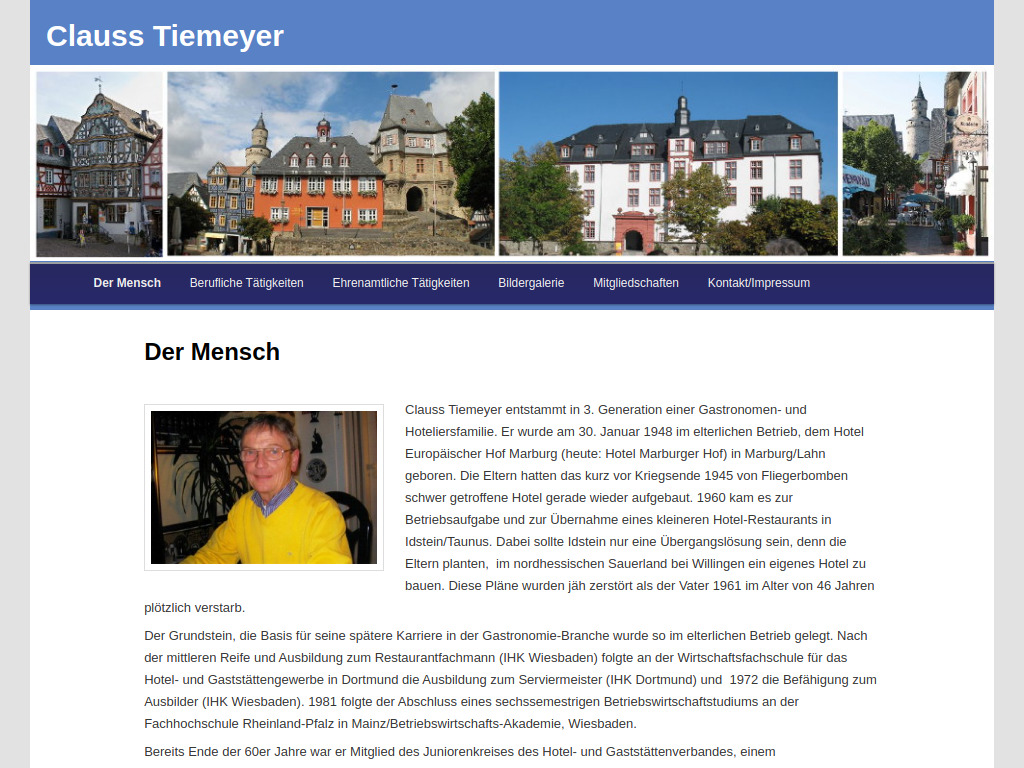 Website von Clauss Tiemeyer in Idstein