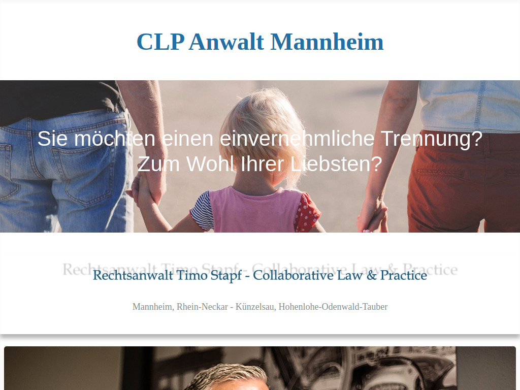 Website von CLP Anwalt Timo Stapf Mannheim in Mannheim