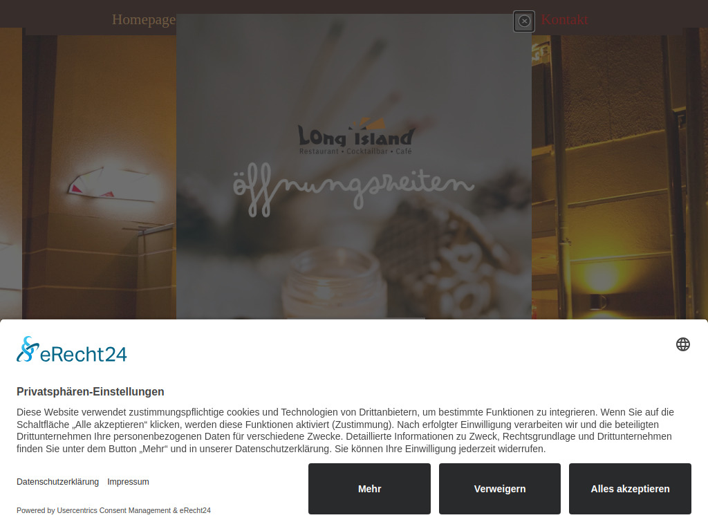 Website von Long Island Gastro GmbH in Hürth