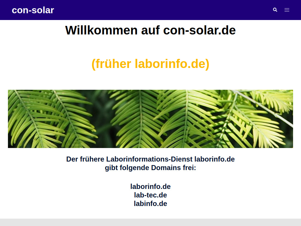 Website von con-solar in Elchingen