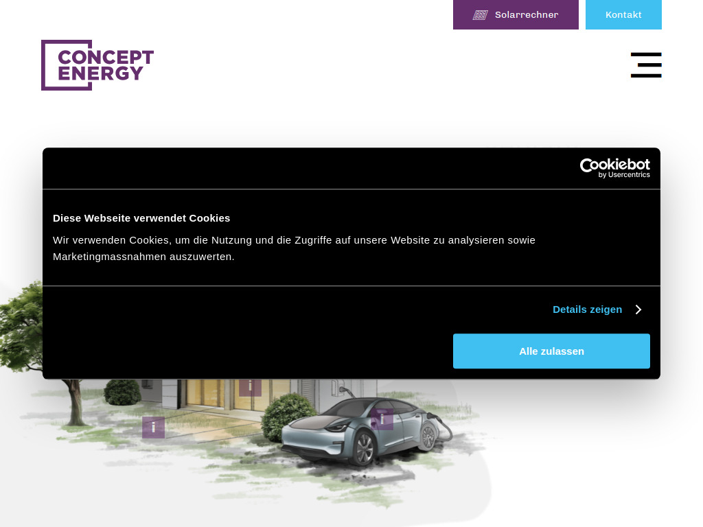 Website von CE Concept Energy AG in Roggwil