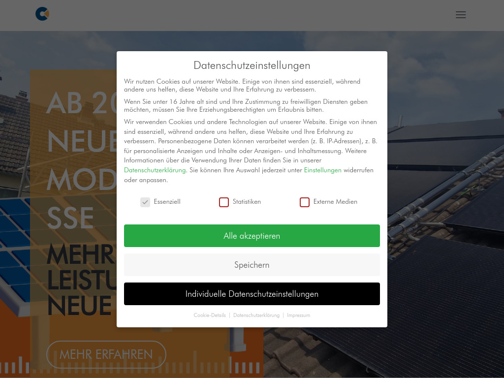 Website von Consolar Solare Energiesysteme GmbH in Lörrach