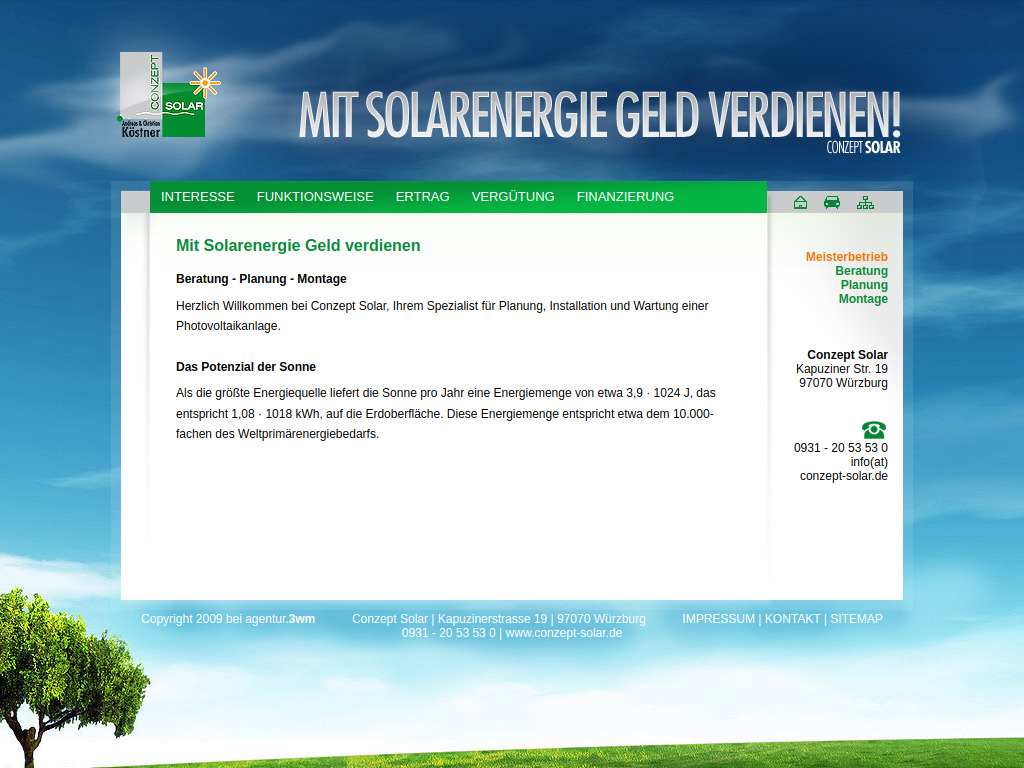 Website von Conzept Bad GmbH in Würzburg