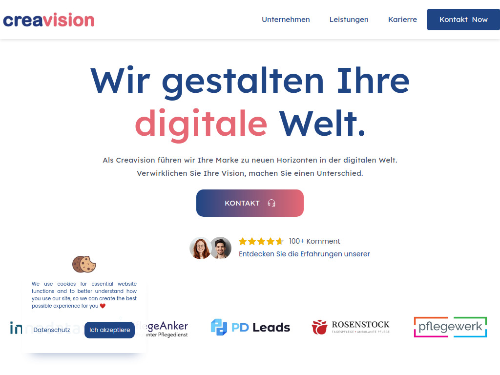 Website von creavision GmbH in Mannheim