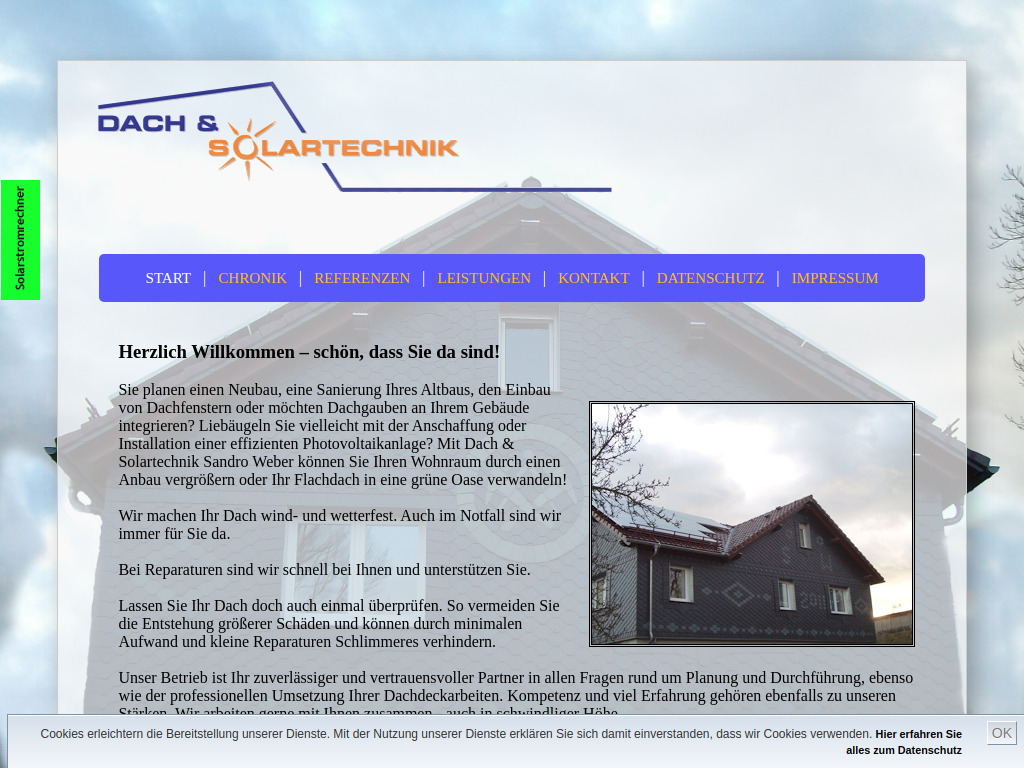 Website von Dach & Solartechnik in Neustadt