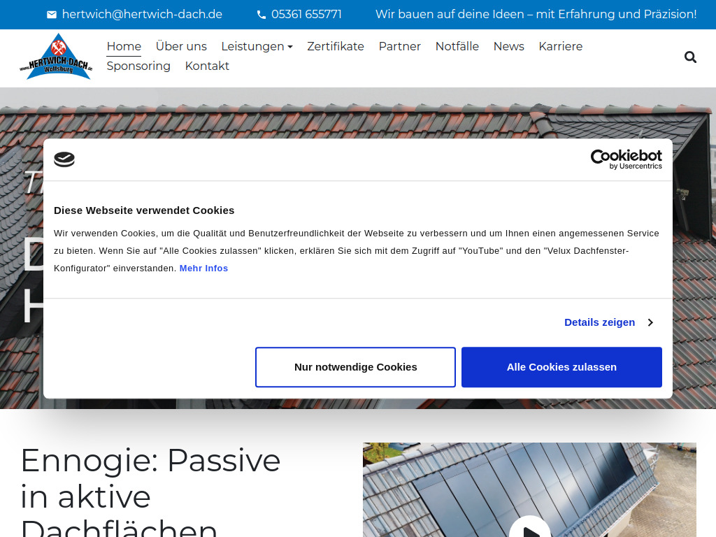 Website von Axel Hertwich GmbH in Wolfsburg