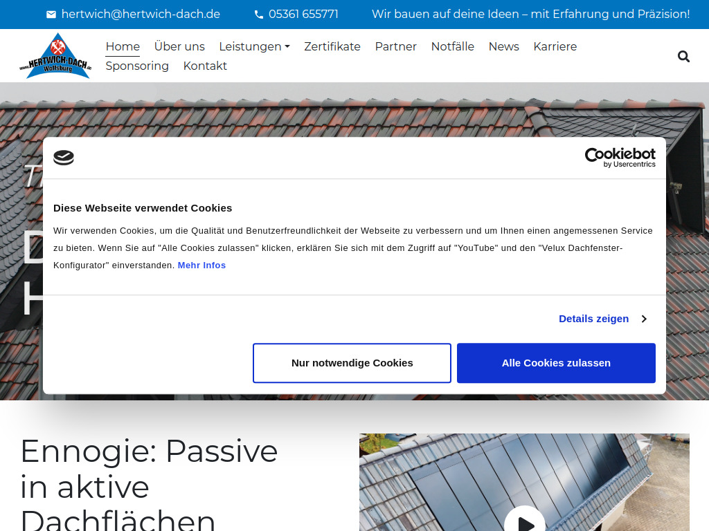 Website von Axel Hertwich GmbH in Wolfsburg