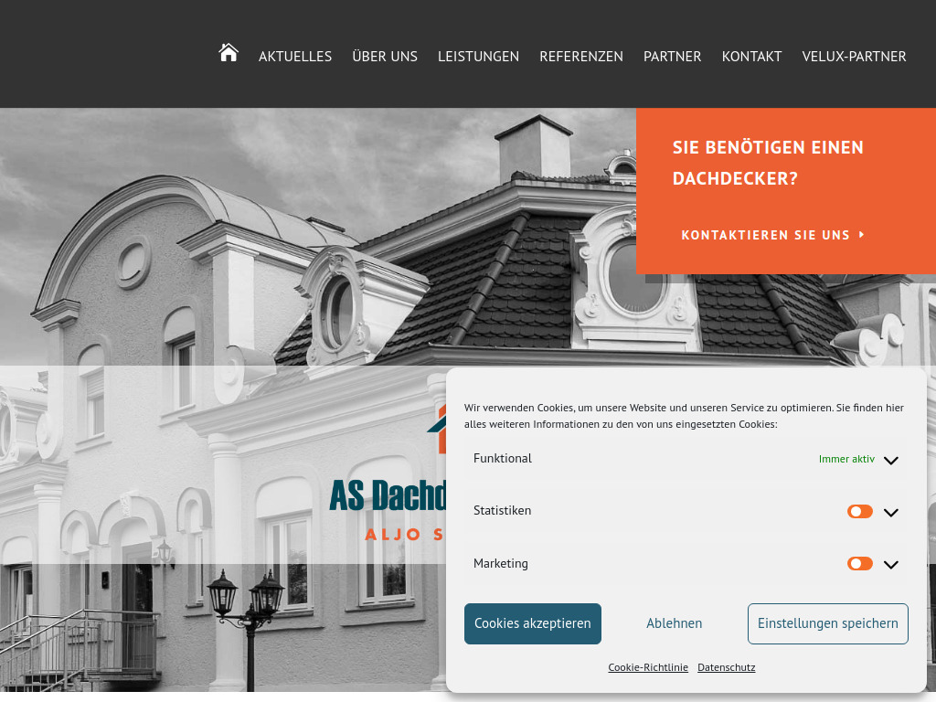 Website von AS Dachdecker GmbH in Herbsleben
