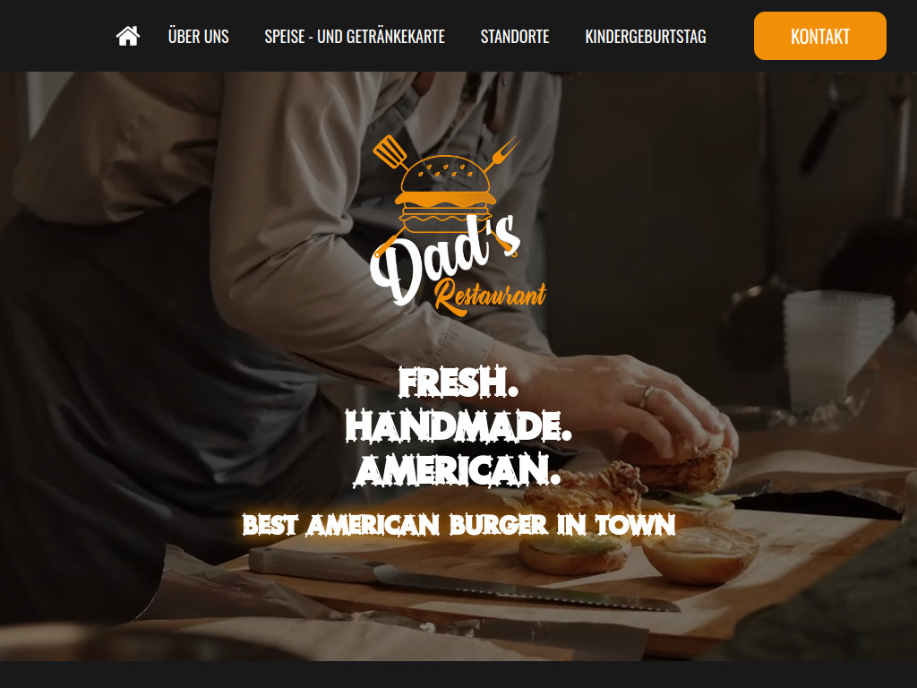 Website von Dad's Restaurant in Oftersheim