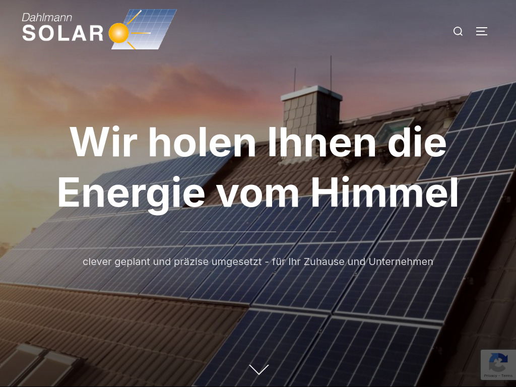 Website von Dahlmann SOLAR GmbH in Wesel
