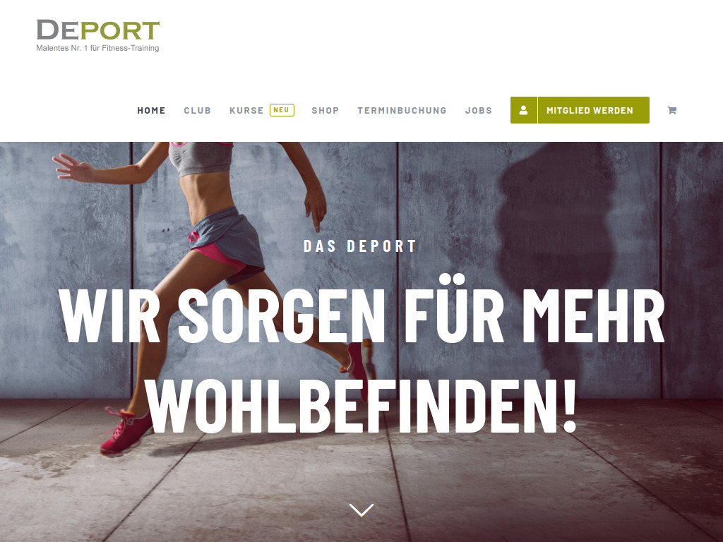 Website von Medical Fitness Center GmbH in Malente