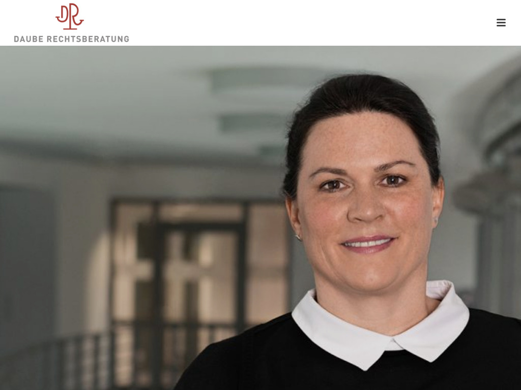Website von Daube Rechtsberatung in Frankfurt
