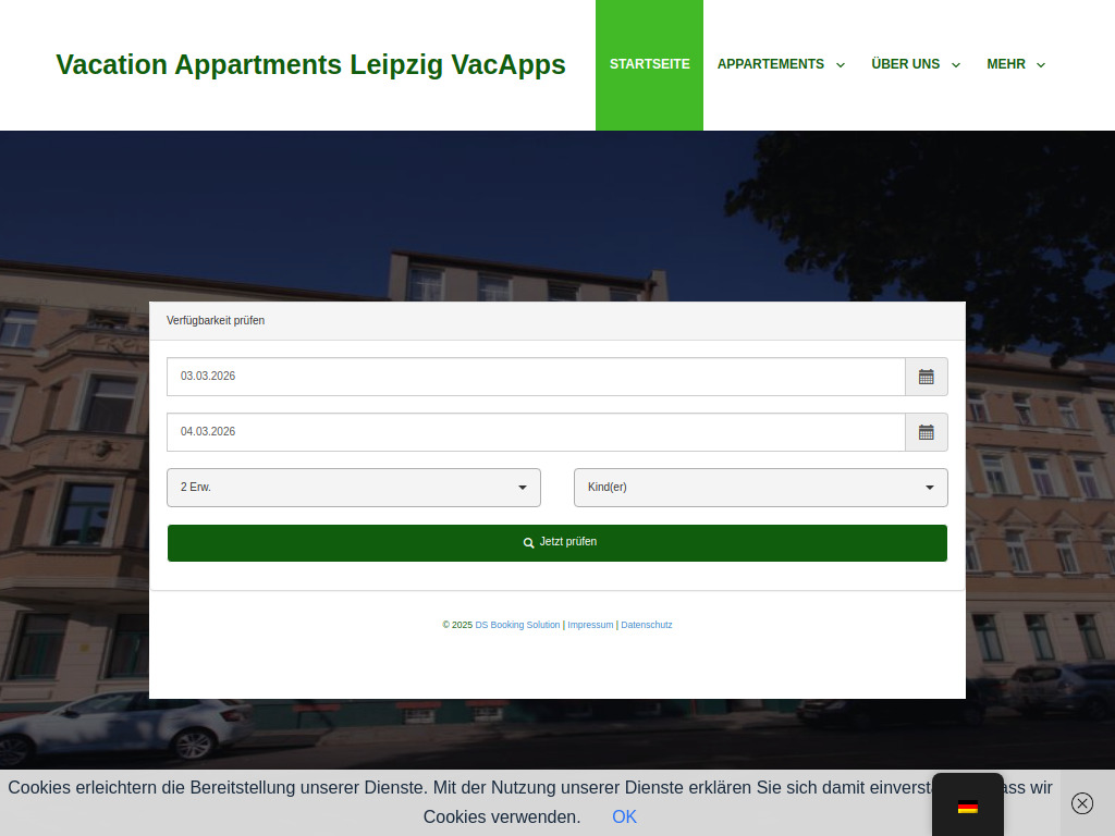 Website von VacApps L.E. in Leipzig