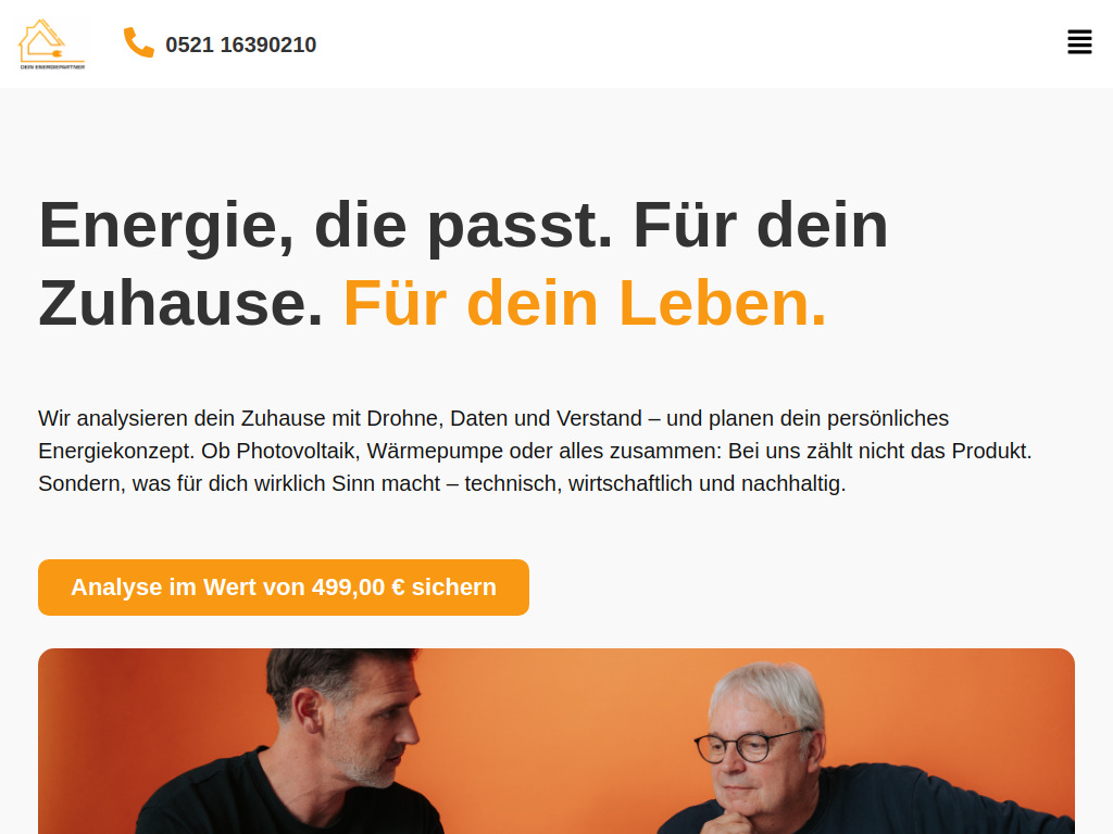 Website von Dein Energiepartner GmbH in Bielefeld