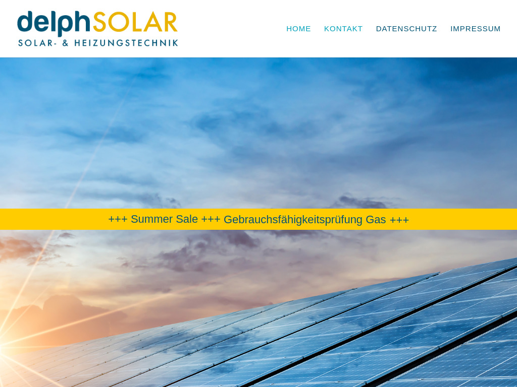 Website von Delph Solar GmbH in Hamburg