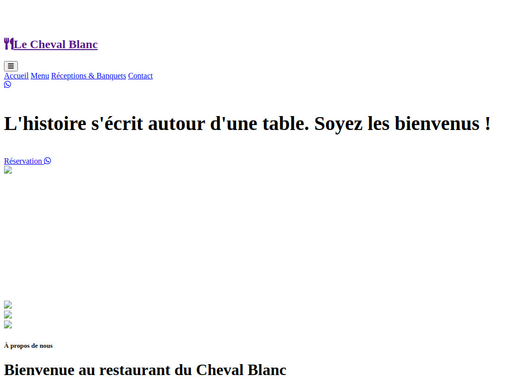 Website von Le Cheval Blanc