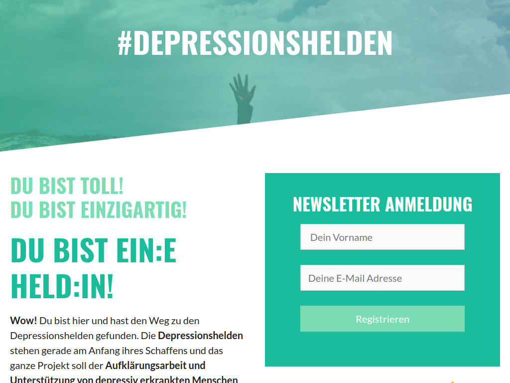 Website von Depressionshelden in Hannover