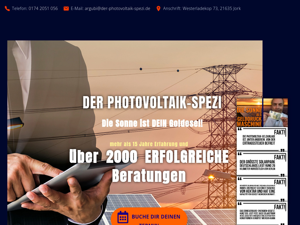 Website von Der Photovoltaik-Spezi in Jork