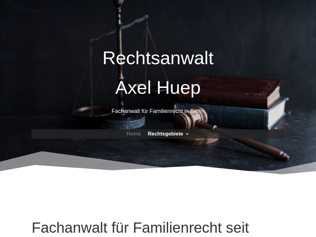 Website von Rechtsanwalt Axel Huep