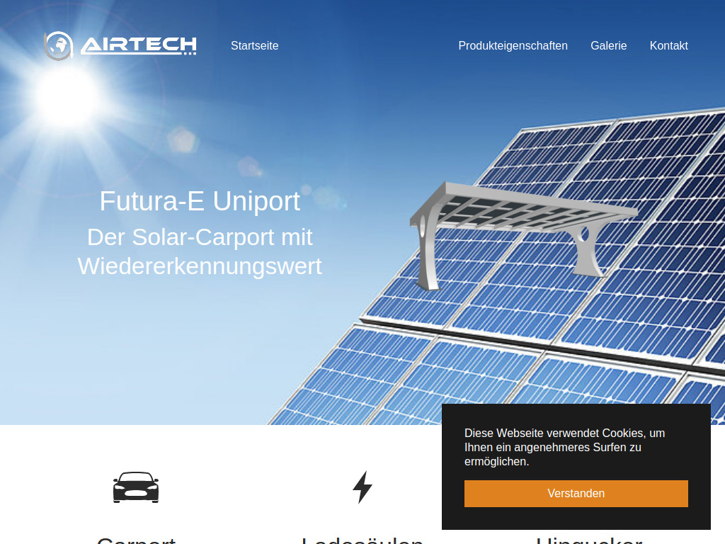 Website von AIRTECH Stickstoff GmbH in Lübbecke