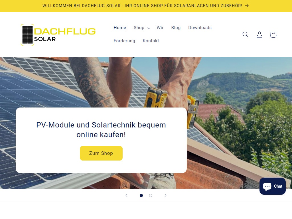 Website von Dachflug Solar Hofmann & Anders GbR in Hohenstein-Ernstthal