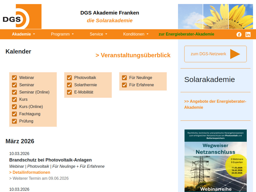 Website von Solare Dienstleistungen GbR in Nürnberg