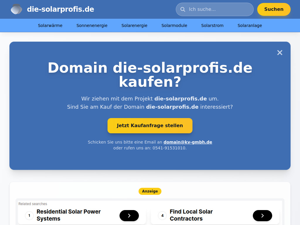 Website von KV GmbH in Osnabrück