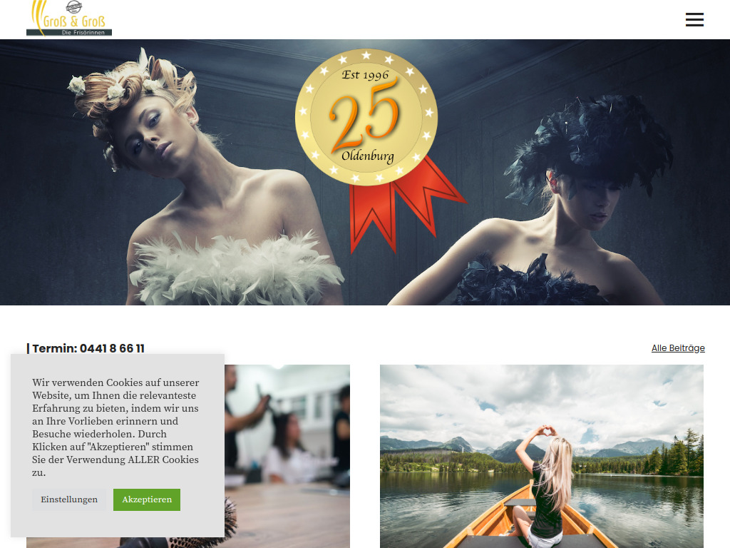 Website von Gross & Gross | Die Frisörinnen in Oldenburg