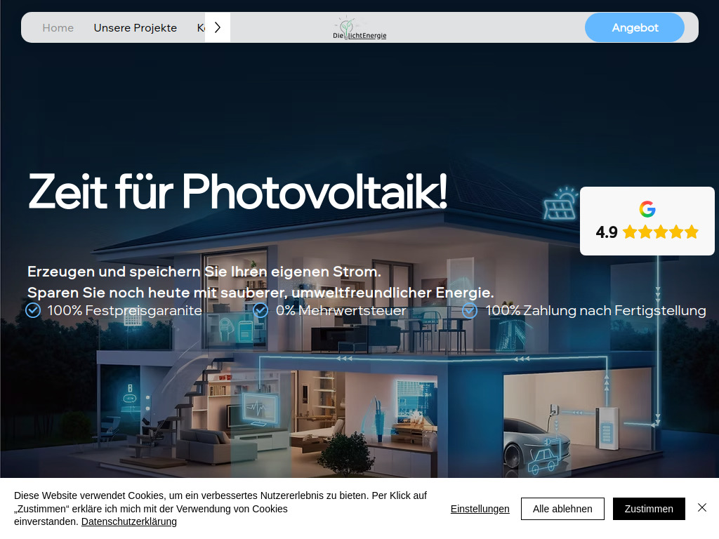 Website von DieLichtEnergie-Solar GmbH