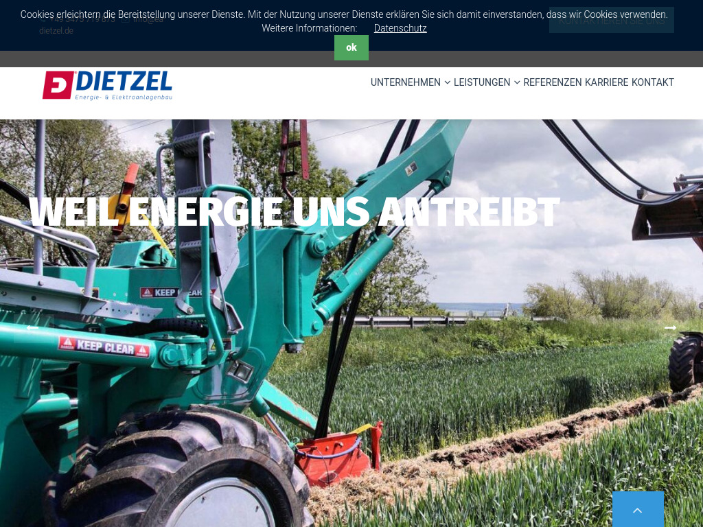 Website von Dietzel GmbH