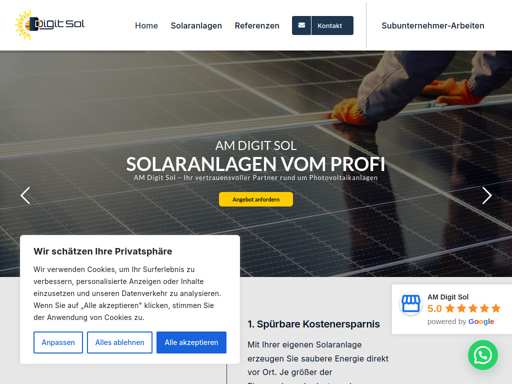 Website von AM Digit Sol in Hannover
