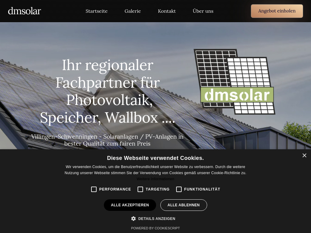 Website von dmsolar in Villingen-Schwenningen