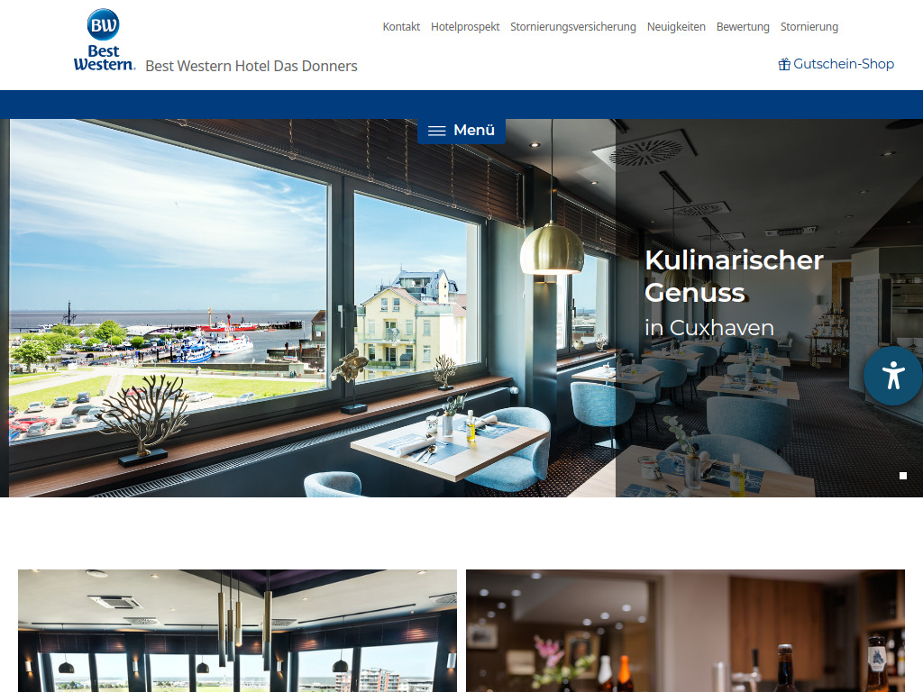 Website von Best Western Hotel Das Donners in Cuxhaven
