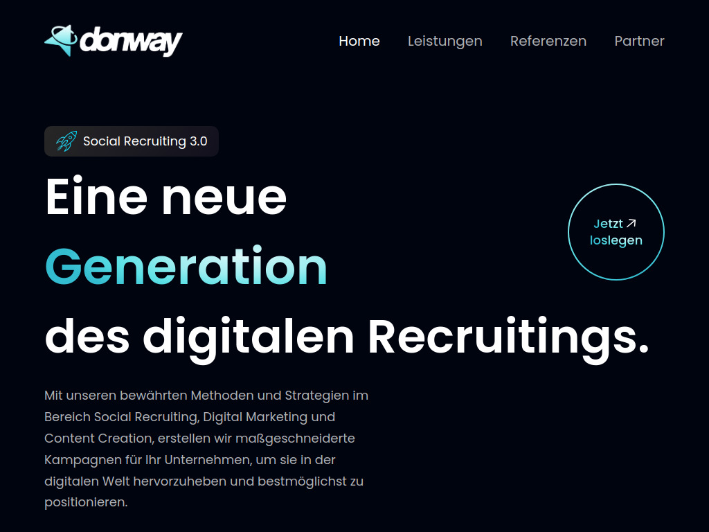Website von Donway Marketing in Dingolfing