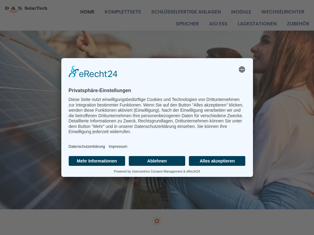 Website von D&S SolarTech GmbH in Dresden