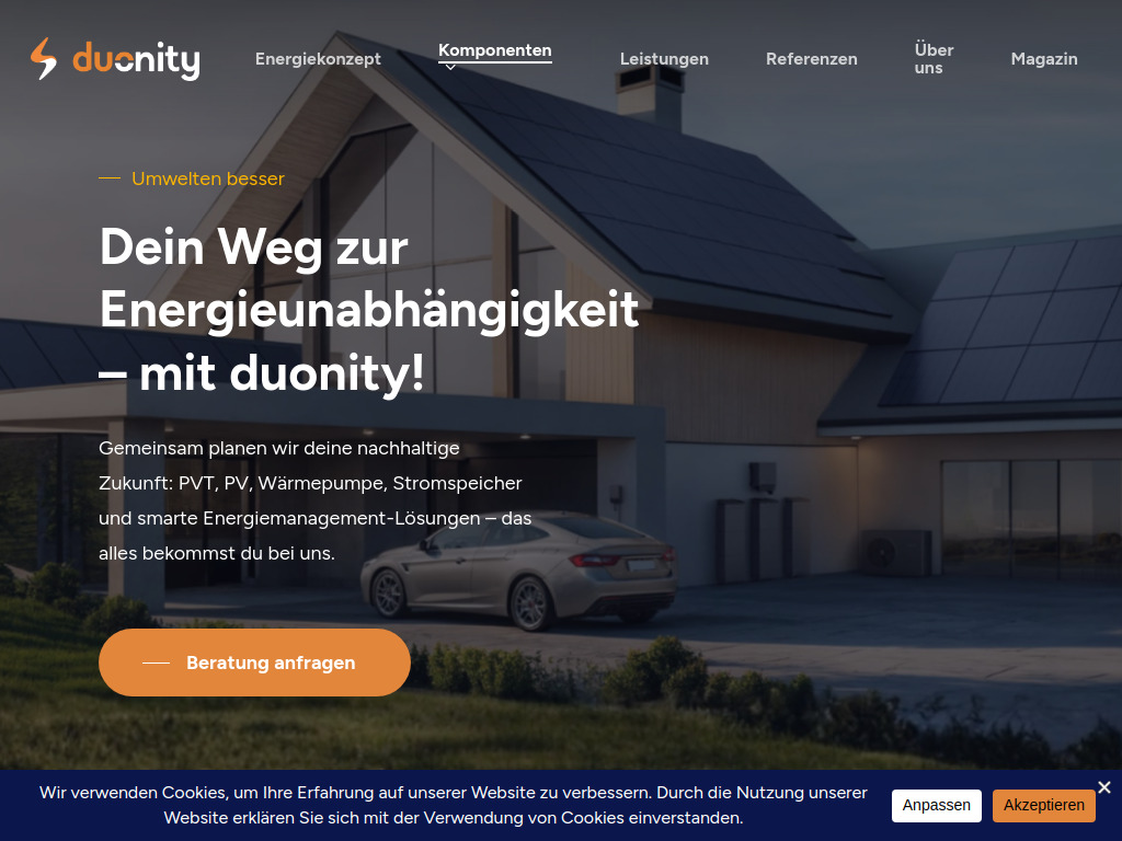 Website von duonity GmbH & Co. KG in Emmendingen