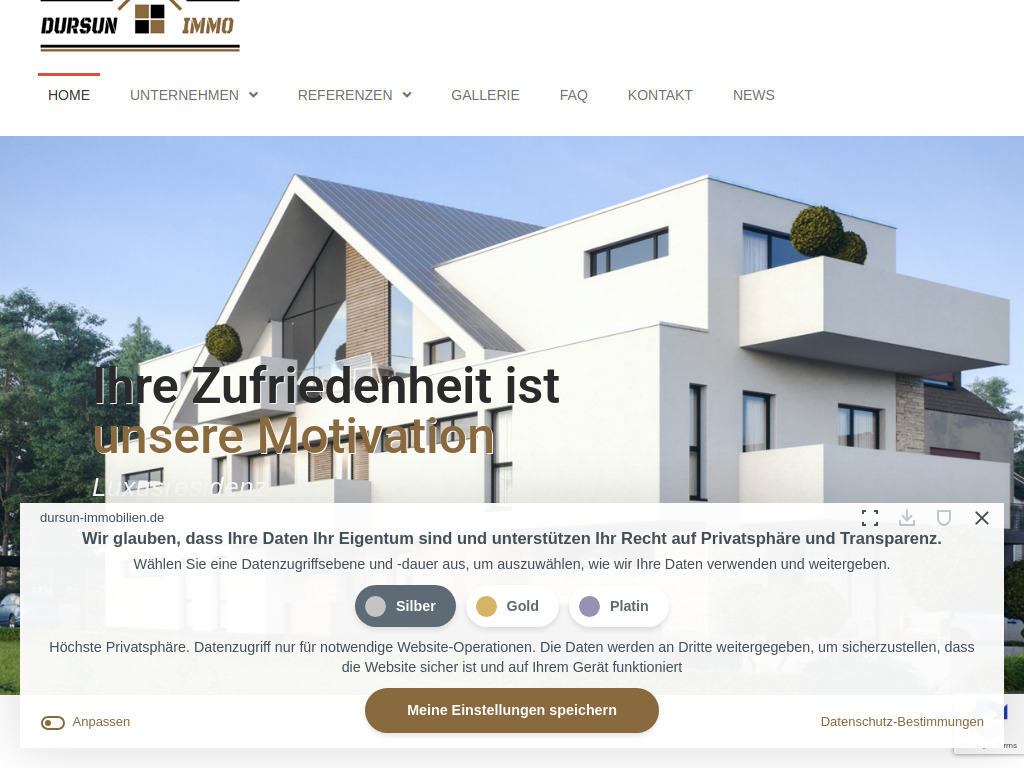 Website von Dursun Immo-Bau GmbH & Co.KG in Rodgau