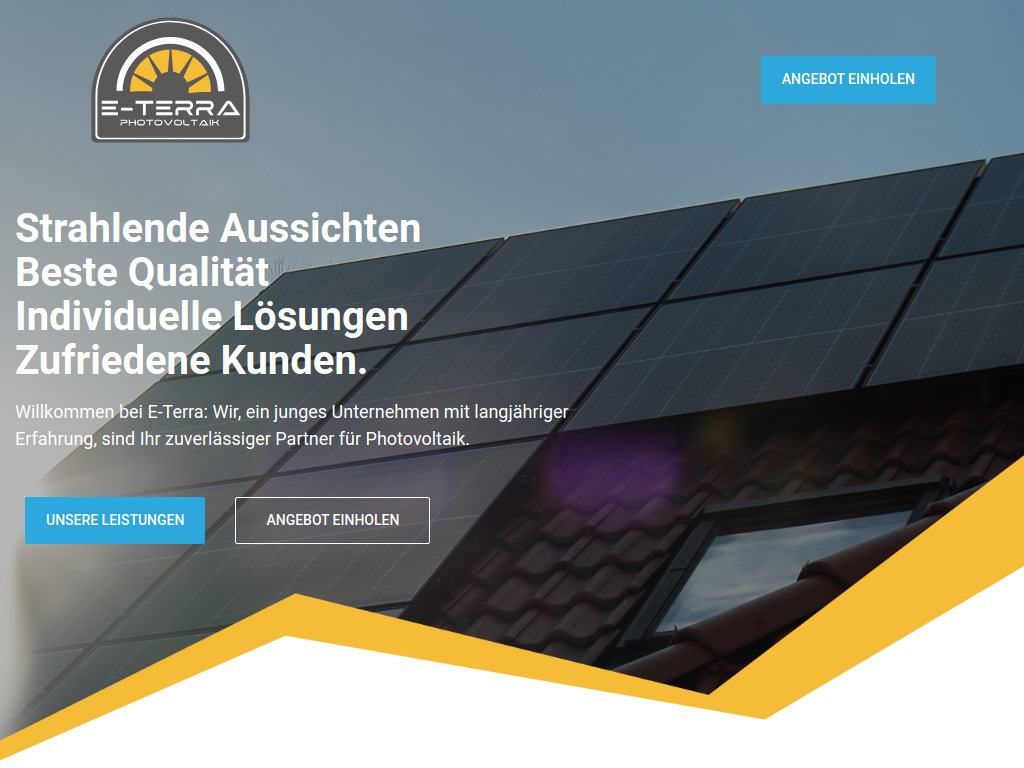 Website von E-Terra Photovoltaik in Westerheim