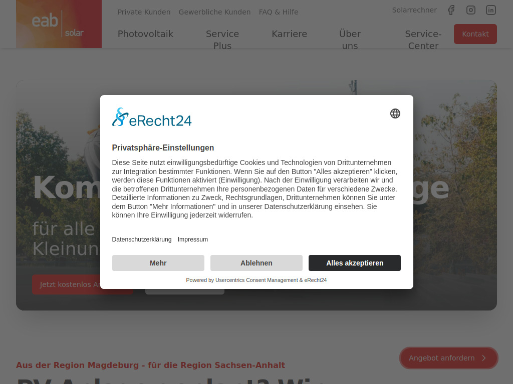 Website von Elektroanlagenbau Michael Embach e.K. in Magdeburg